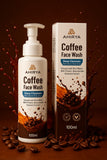 AHIRYA Coffee Face Wash | Deep Cleanse with Rice Water, Niacinamide & Milk Protein | Brightening & Hydrating Face Cleanser | 100ml