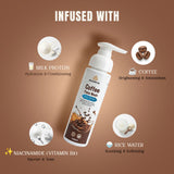 AHIRYA Coffee Face Wash | Deep Cleanse with Rice Water, Niacinamide & Milk Protein | Brightening & Hydrating Face Cleanser | 100ml