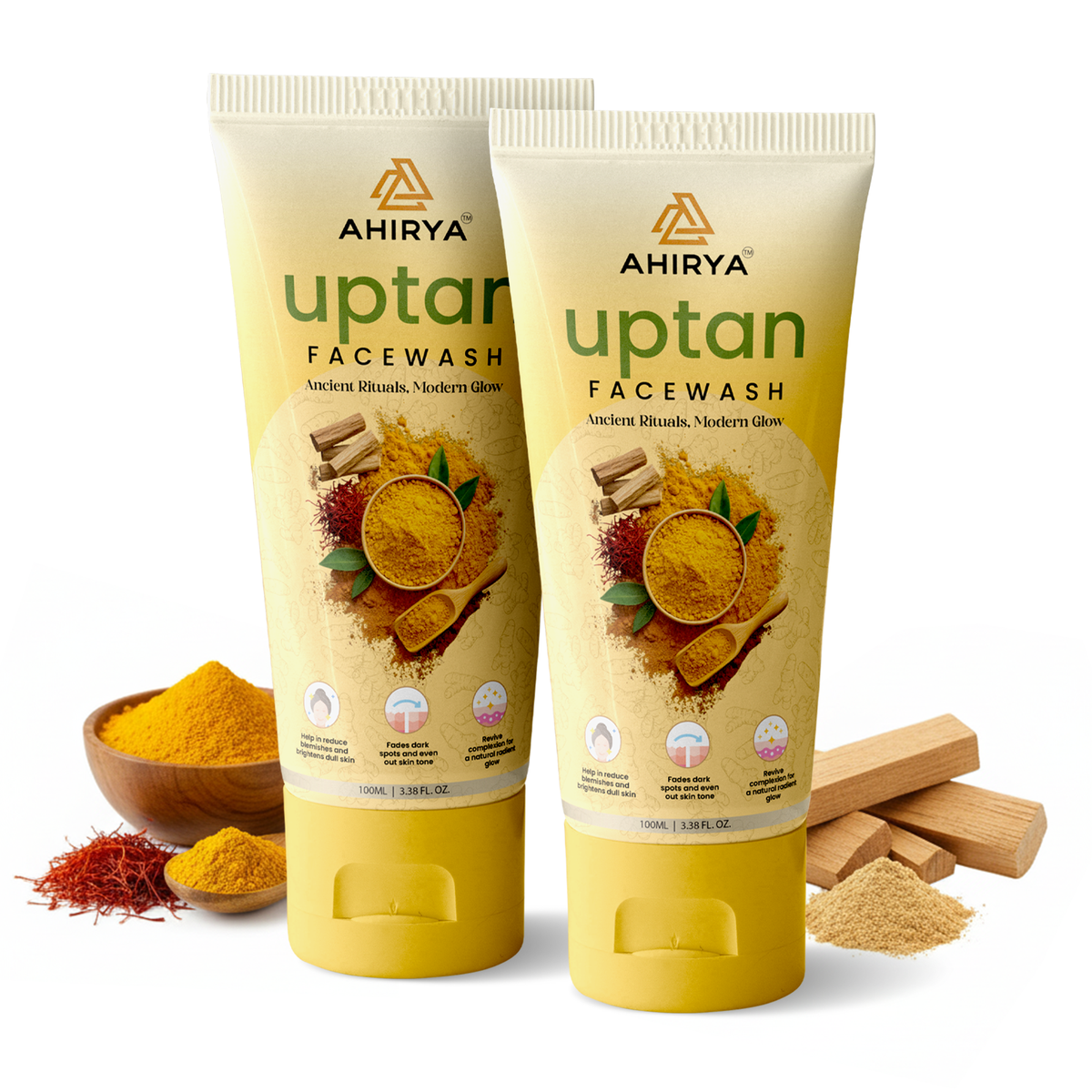 Ahirya UPTAN Facewash – Tan Removal & Skin Brightening Herbal Face Wash for Glowing Skin